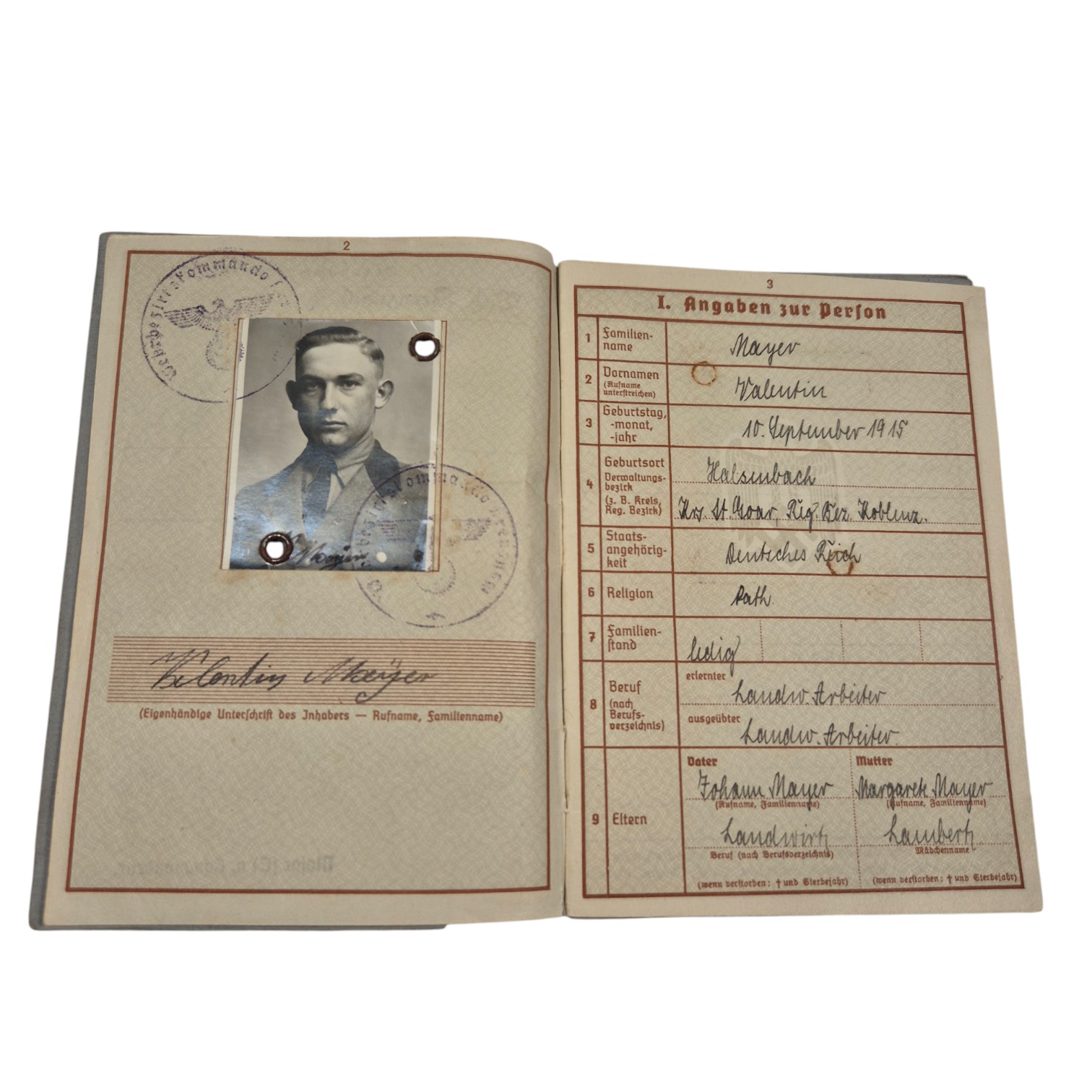 KIAwehrpassHolland/Russia(3)