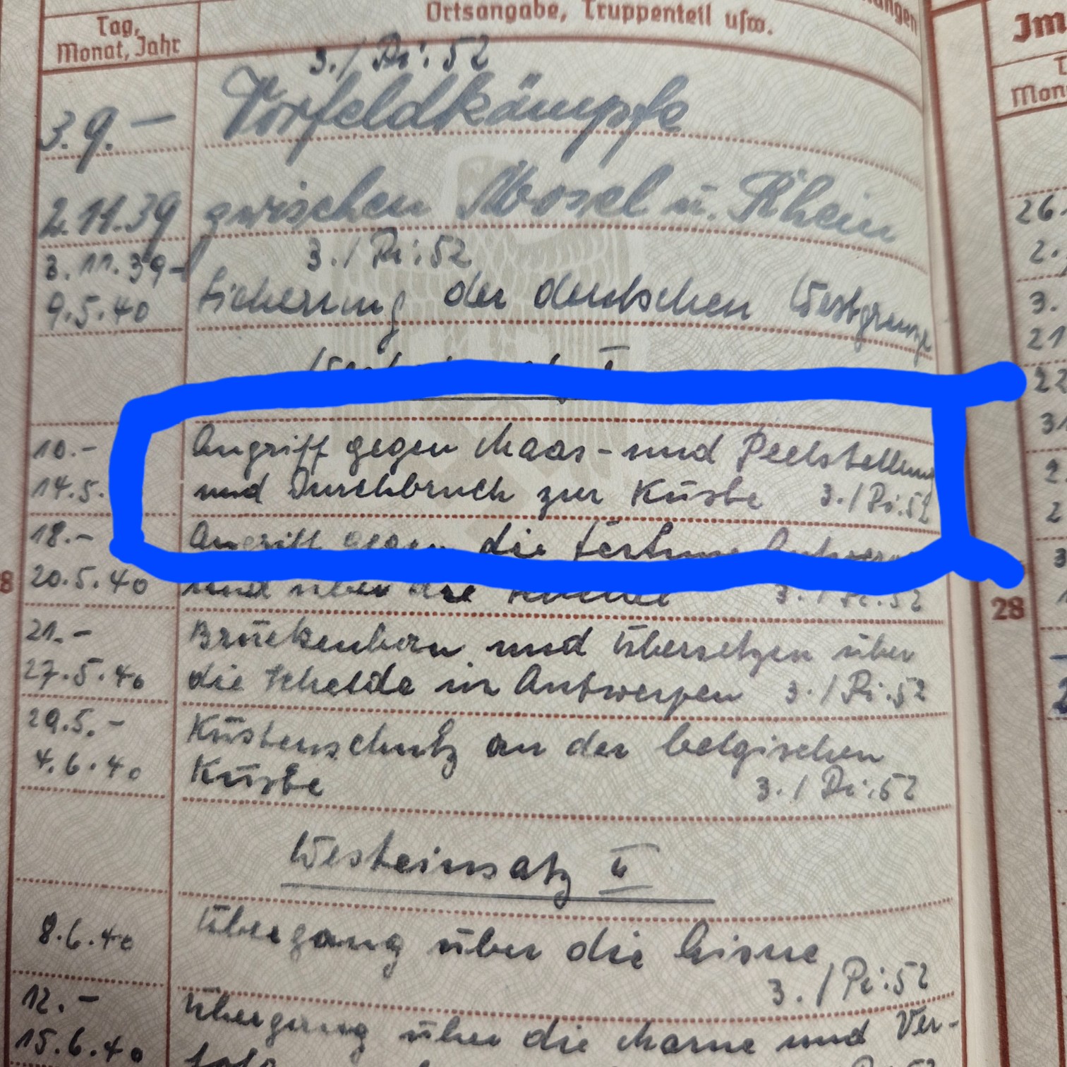 KIAwehrpassHolland/Russia(7)