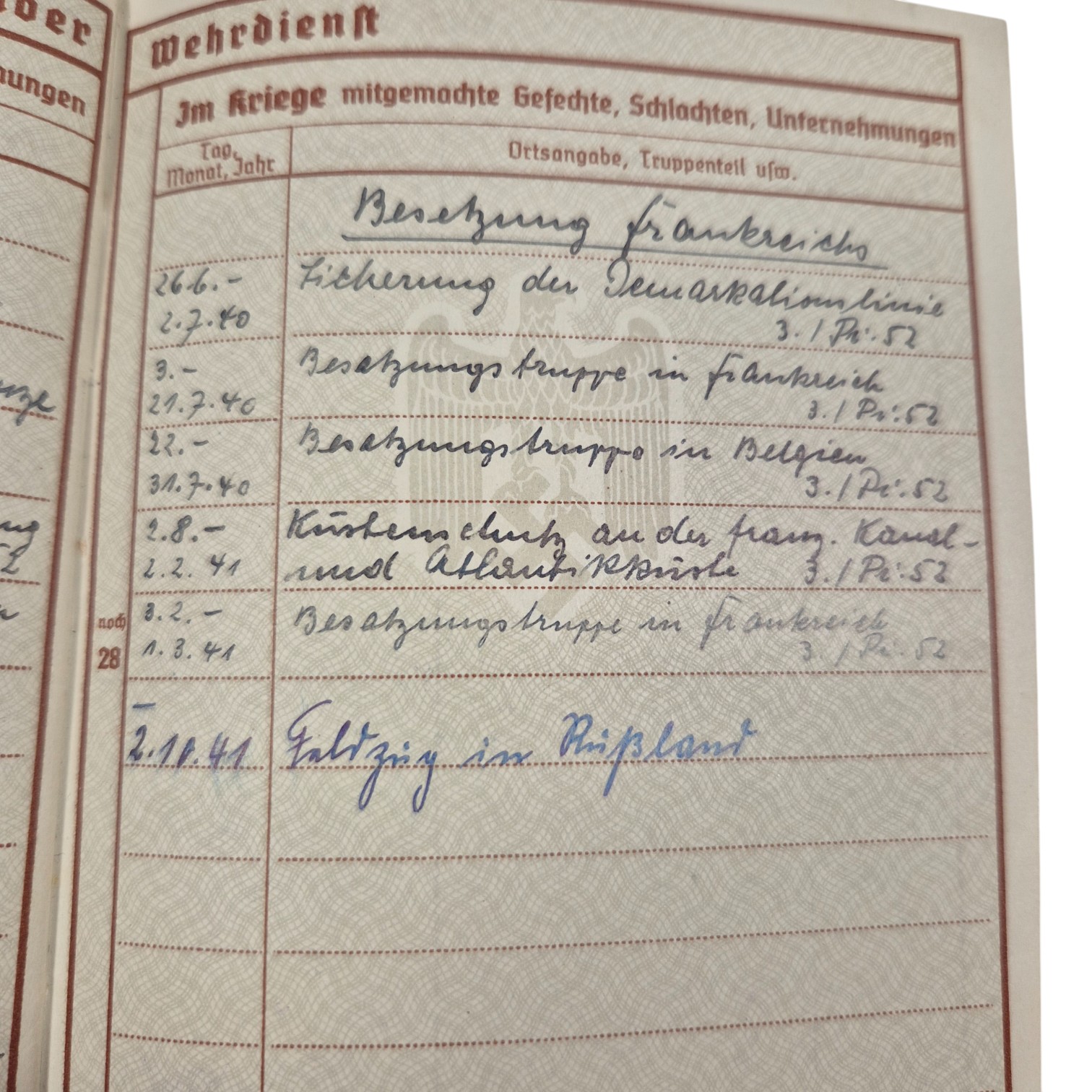 KIAwehrpassHolland/Russia(9)