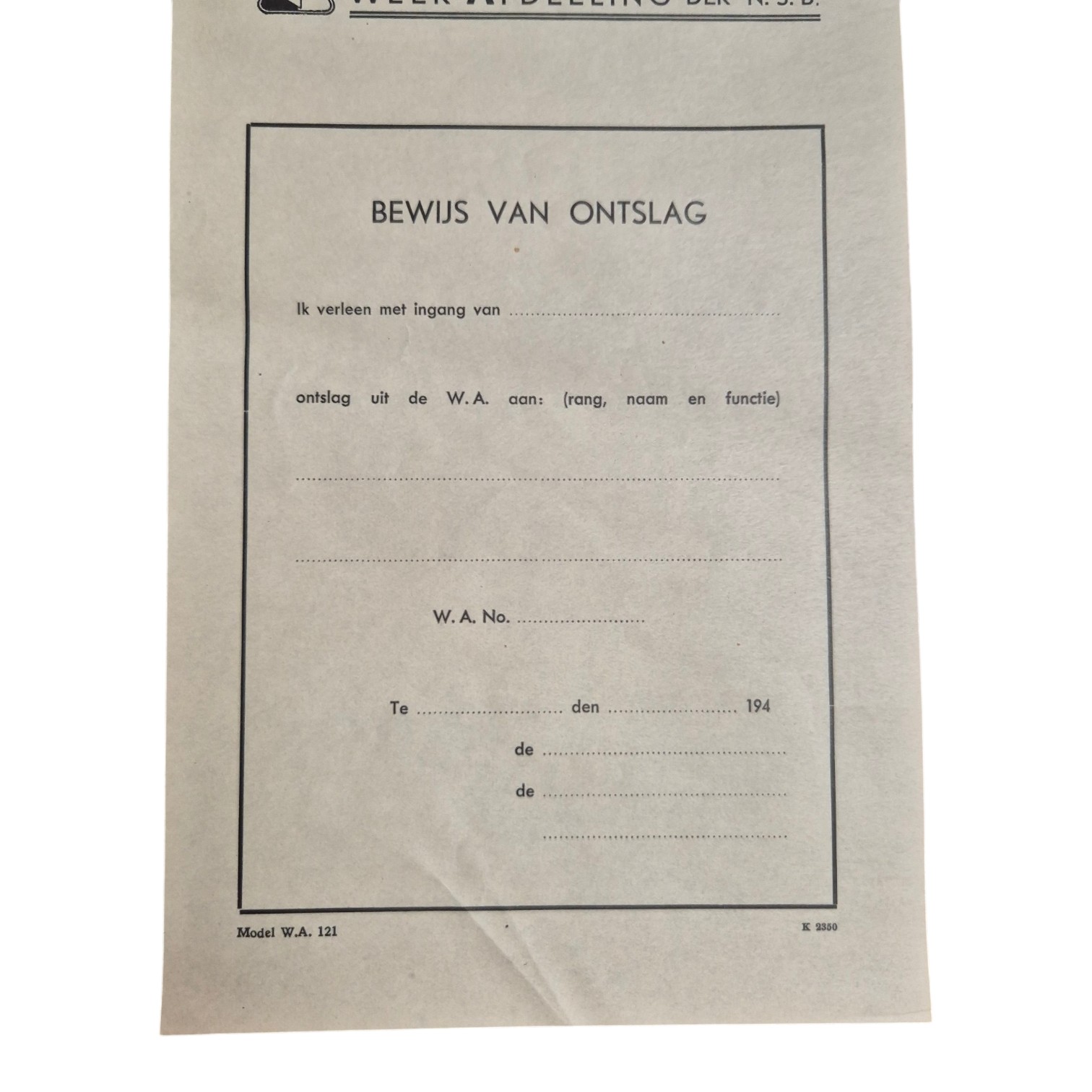 NSBbewijsvanontslagf