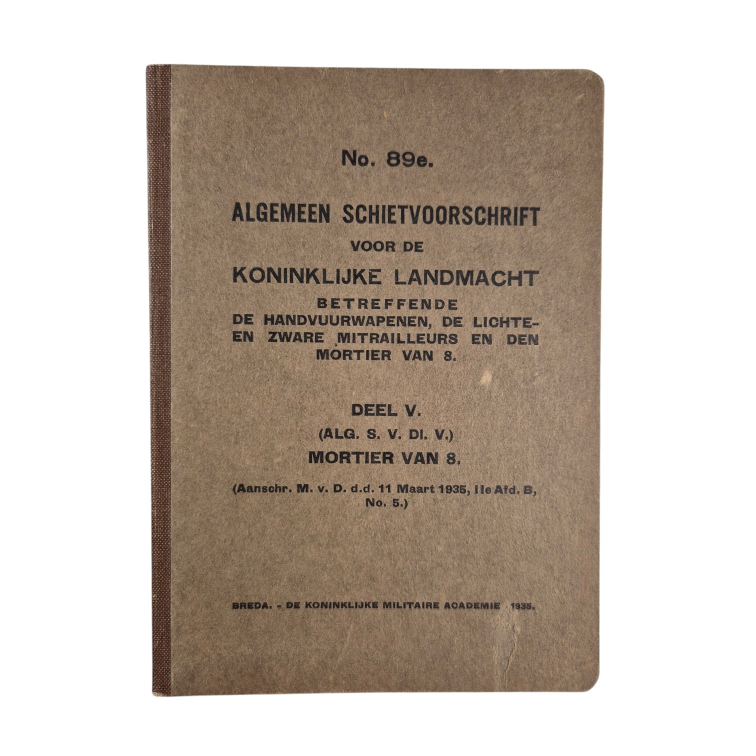 Nederlands-Algemeen-Schietvoorschrift-No-89e.-met-tabellenboekje