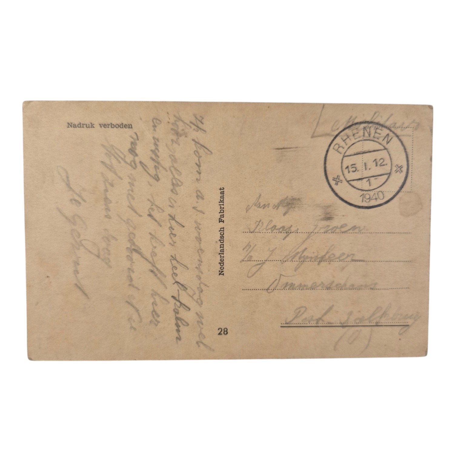 Nederlandse-militaire-ansichtkaart-1940-Rhenen