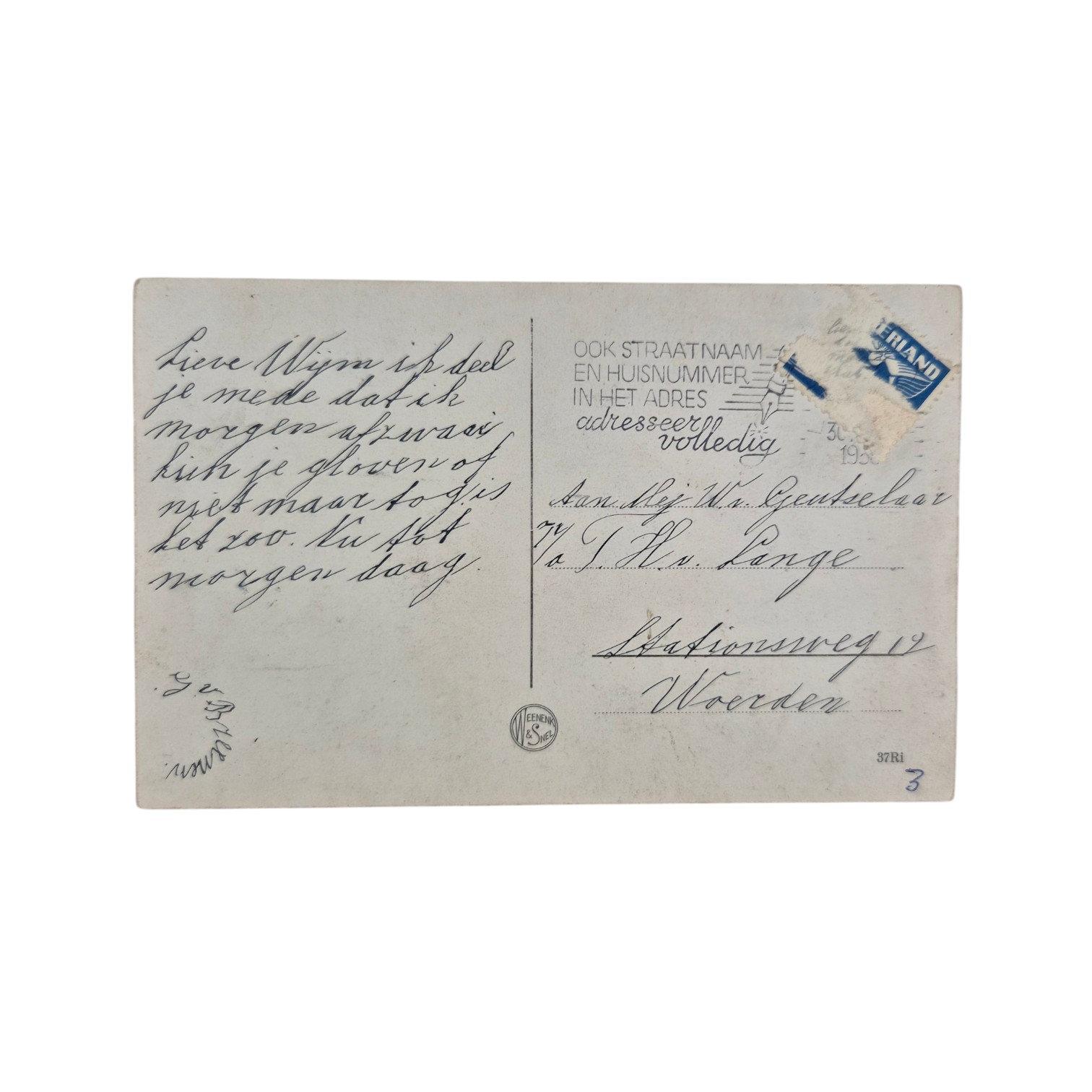 Nederlandse-militaire-ansichtkaart-Woerden