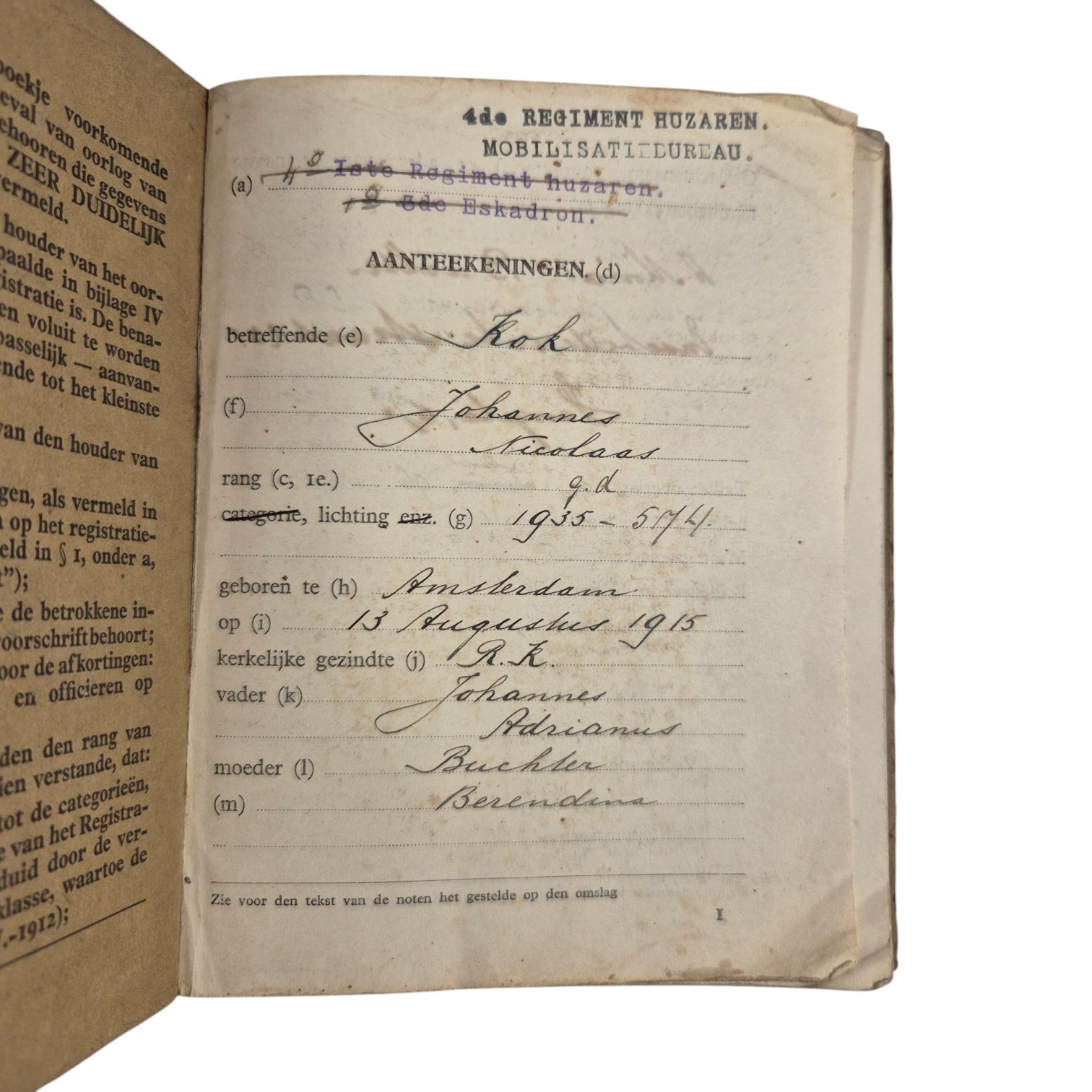 Nederlandsorlogszakboekje4deregiment-Huzaren(2)