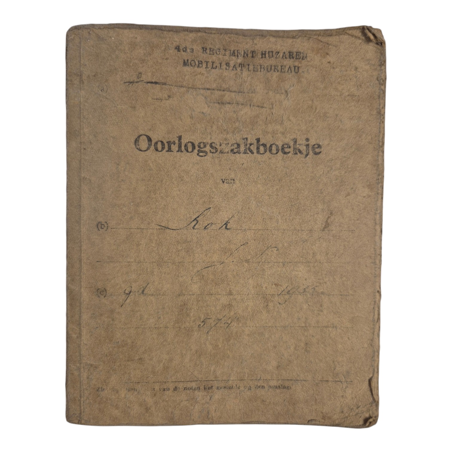 Nederlandsorlogszakboekje4deregiment-Huzaren