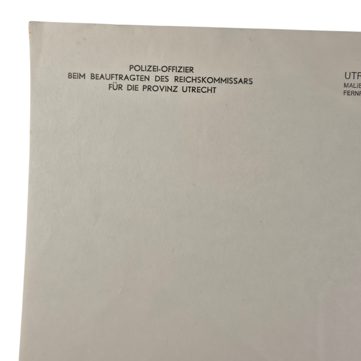 Ordnungspolizei-Utrecht-ongebruikt-document